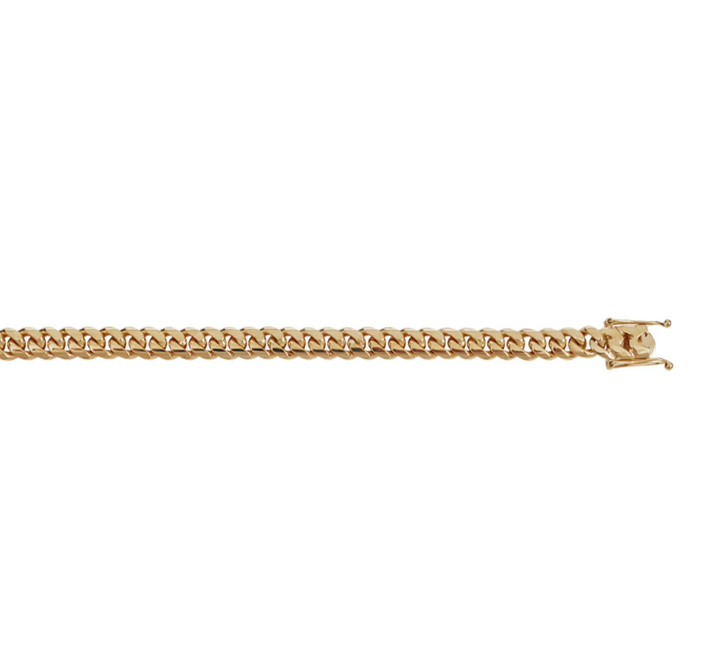 14K GOLD - MIAMI CUBAN LINK CHAIN 8.2MM .