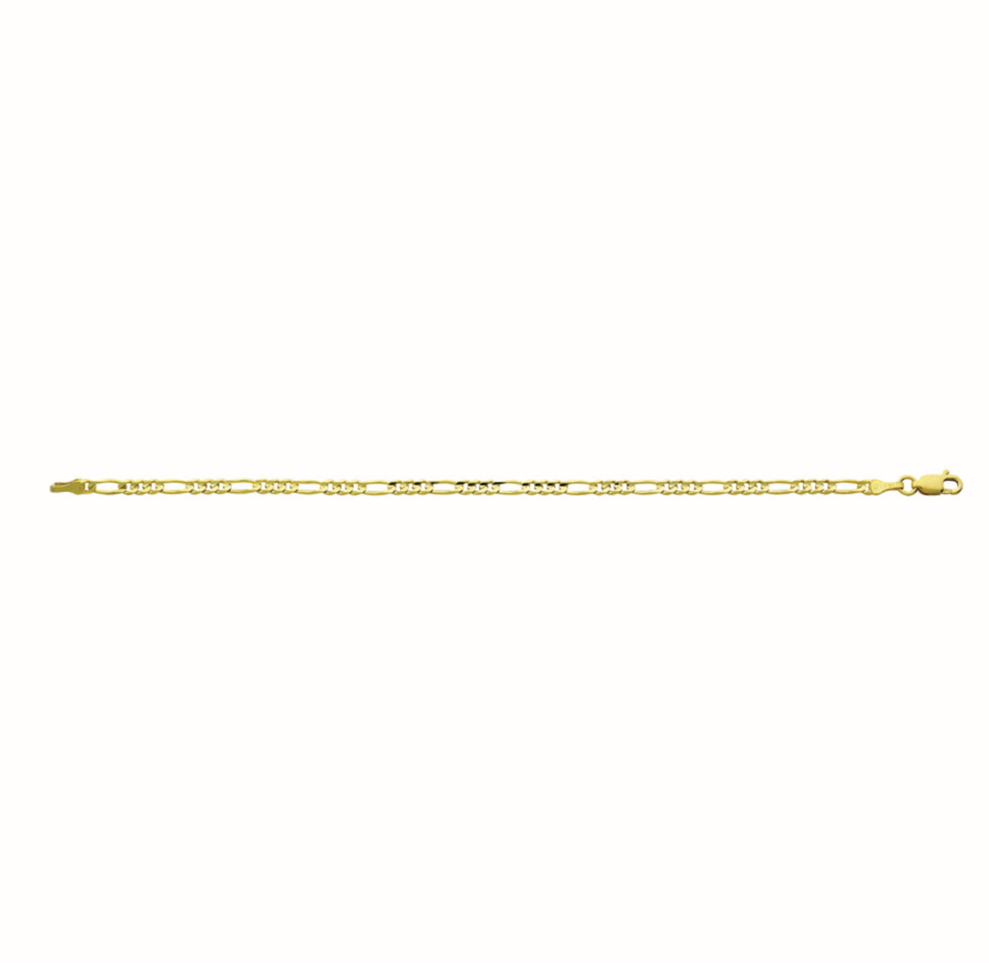 14K GOLD - FIGARO CHAIN 3MM.