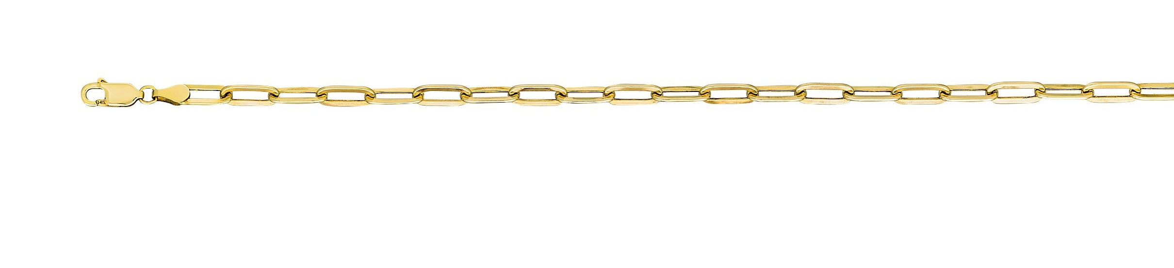 14K GOLD - ALTERNATING MARINE LINK CHAIN 3.8MM.