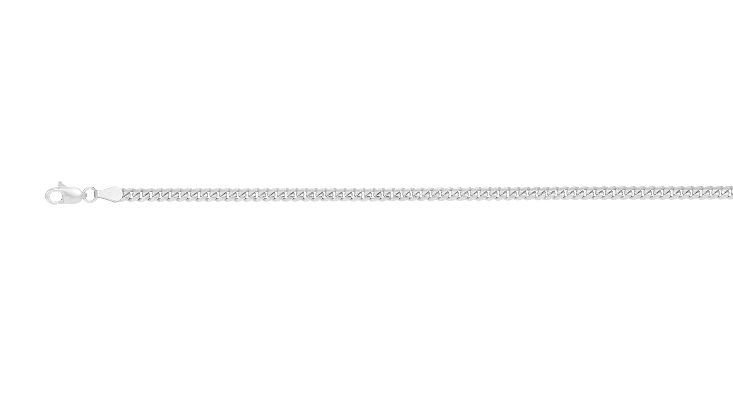 14K WHITE GOLD - MIAMI CUBAN LINK CHAIN 2.5MM.