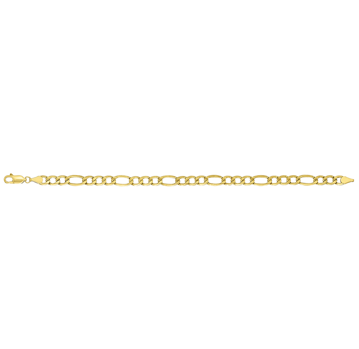 14K SEMI-SOLID GOLD - FIGARO CHAIN 5.8MM.