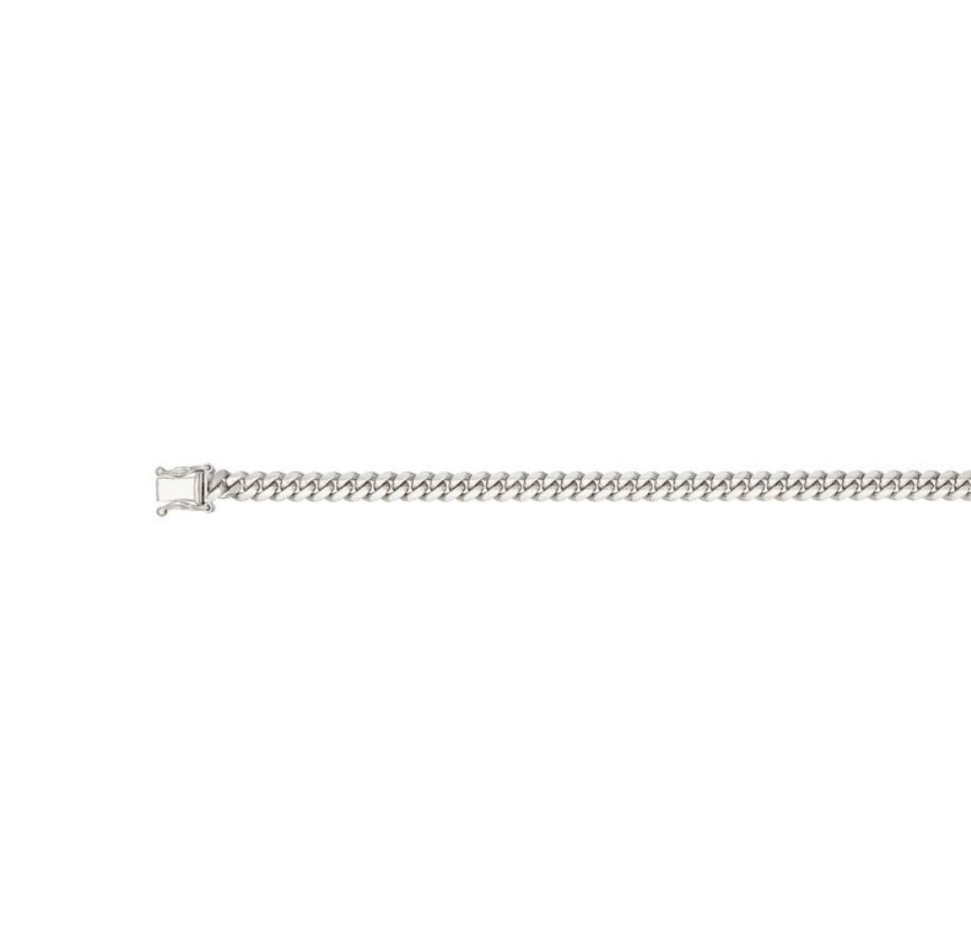 14K WHITE GOLD - MIAMI CUBAN LINK CHAIN 3.9MM.