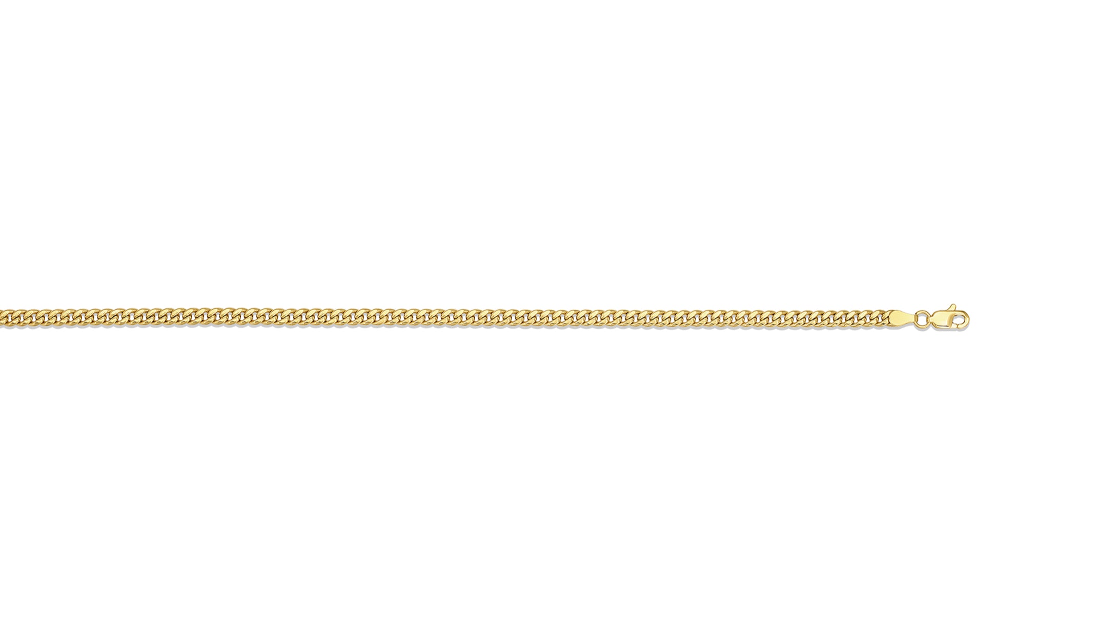 14K SEMI-SOLID GOLD - MIAMI CUBAN LINK CHAIN 3.8MM .