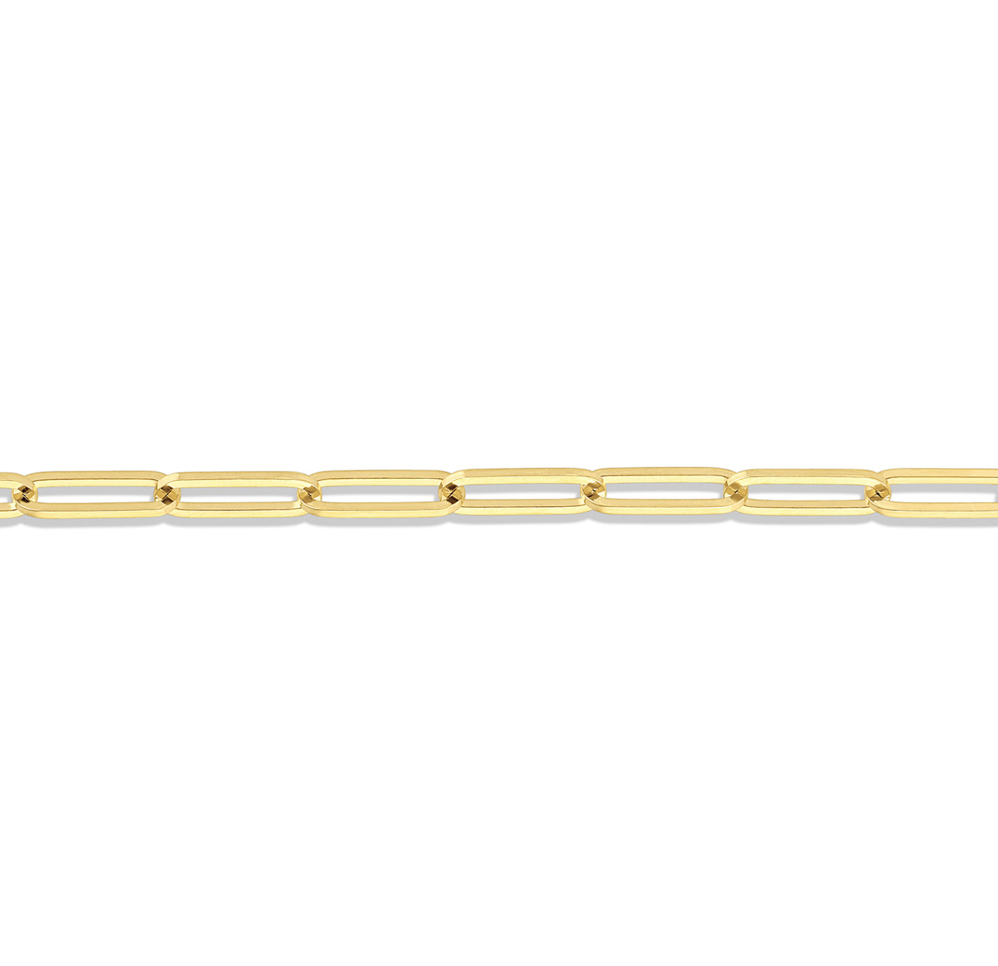 14K GOLD - PAPERCLIP CHAIN 4MM.