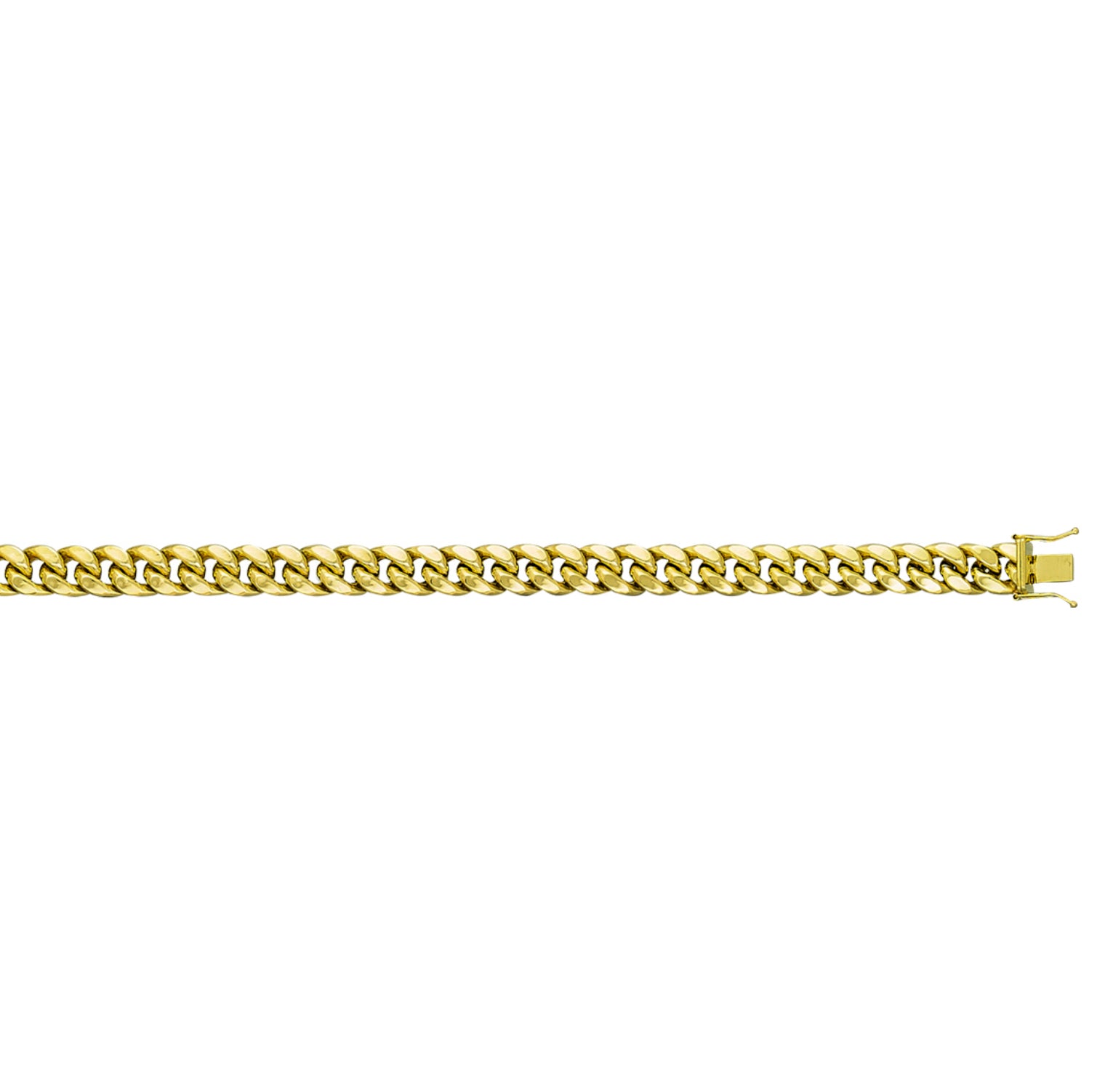 14K SEMI-SOLID GOLD - MIAMI CUBAN LINK CHAIN 8.8MM .