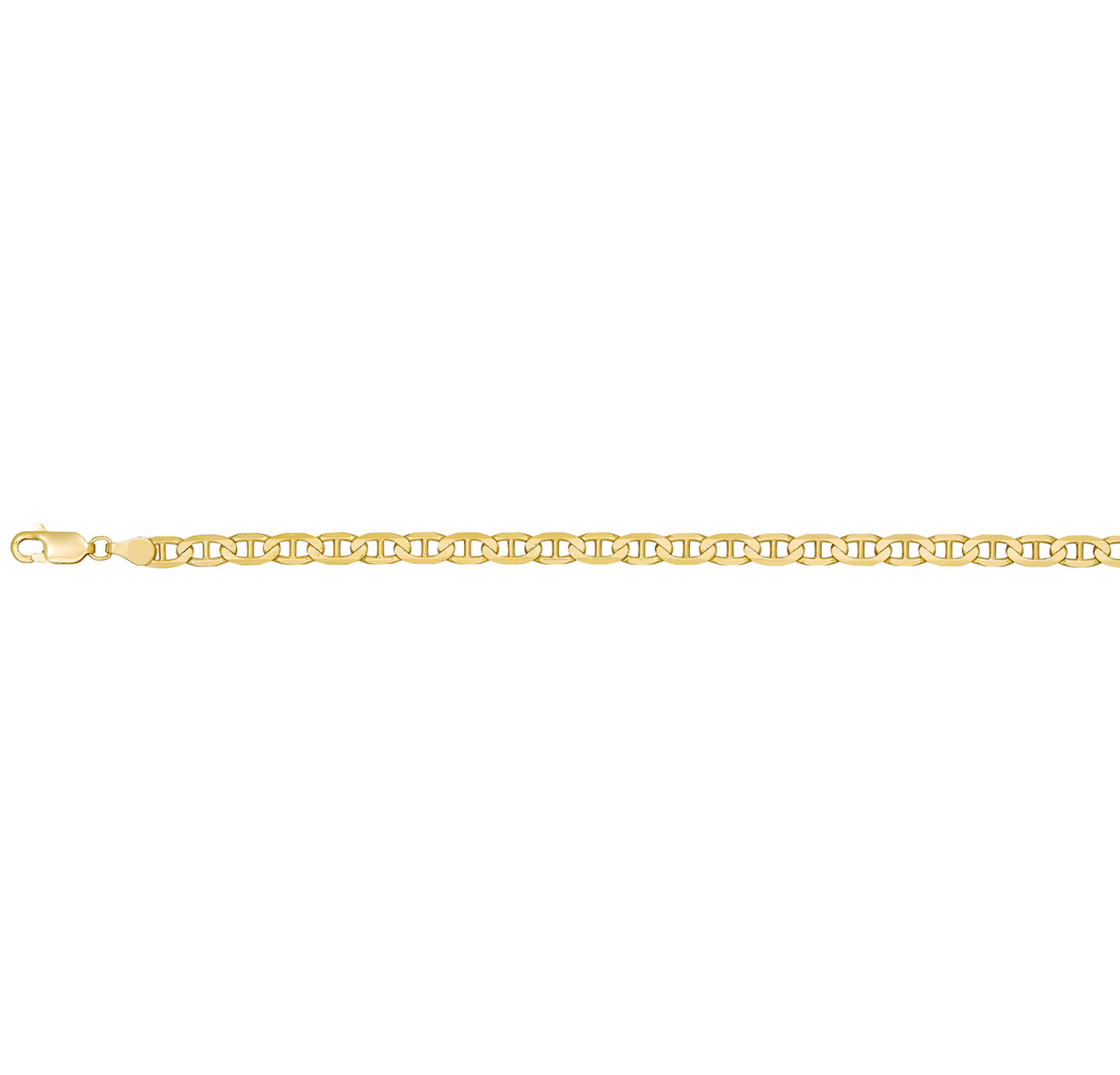 10K GOLD - FLAT MARINE LINK CHAIN 4.5MM.