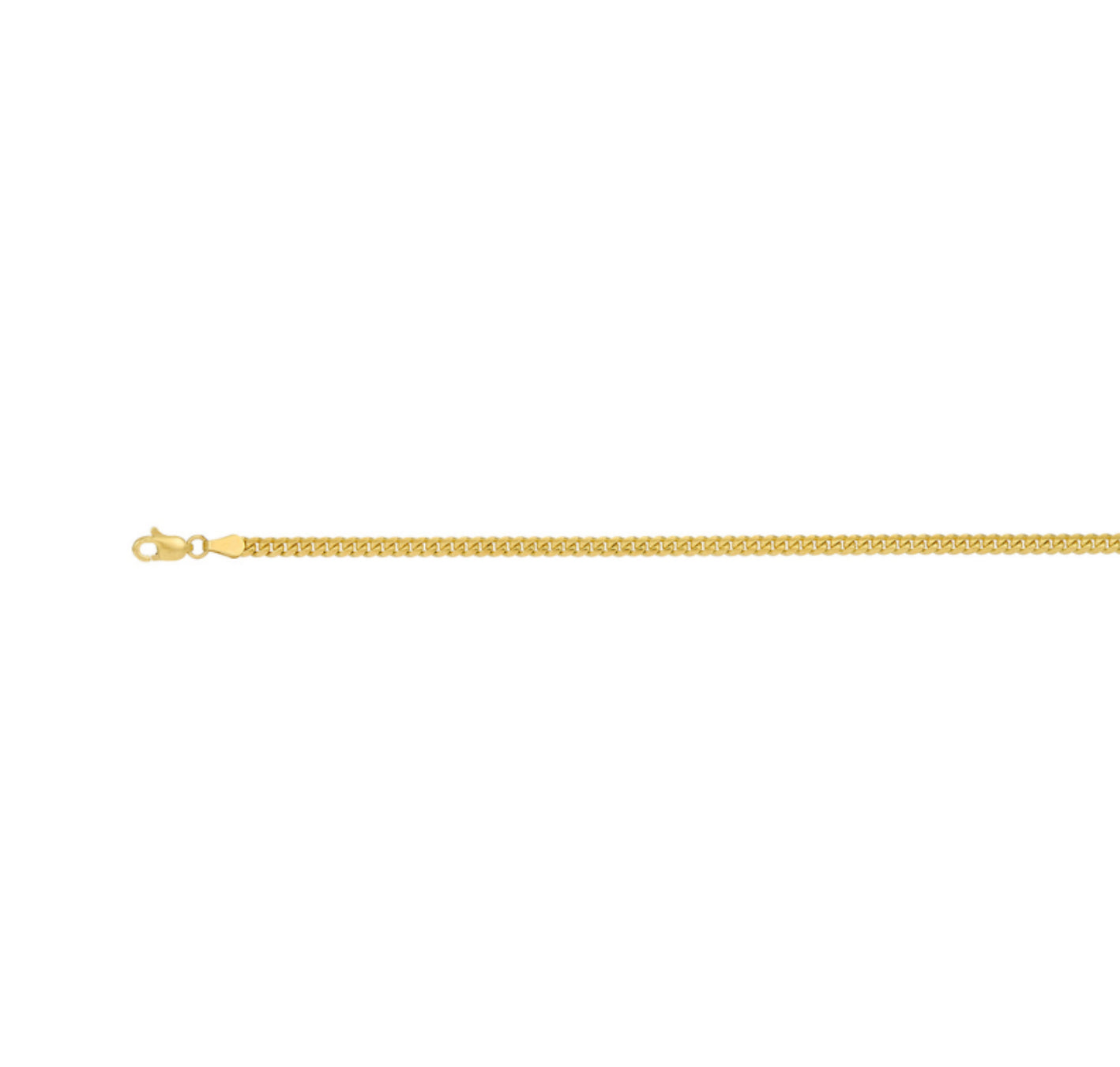 14K GOLD - MIAMI CUBAN LINK CHAIN 2.5MM .