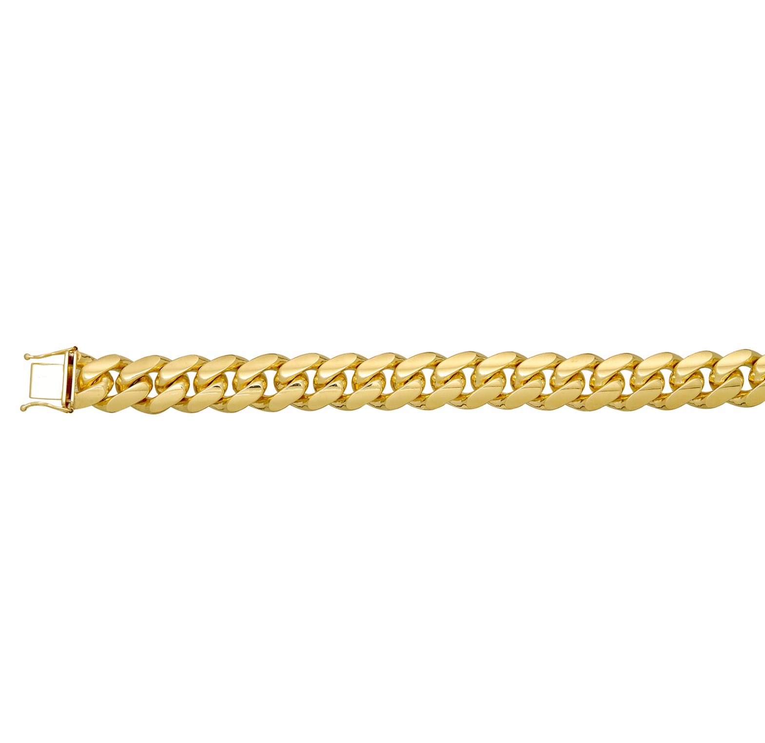 14K GOLD - MIAMI CUBAN LINK CHAIN 12.5MM .