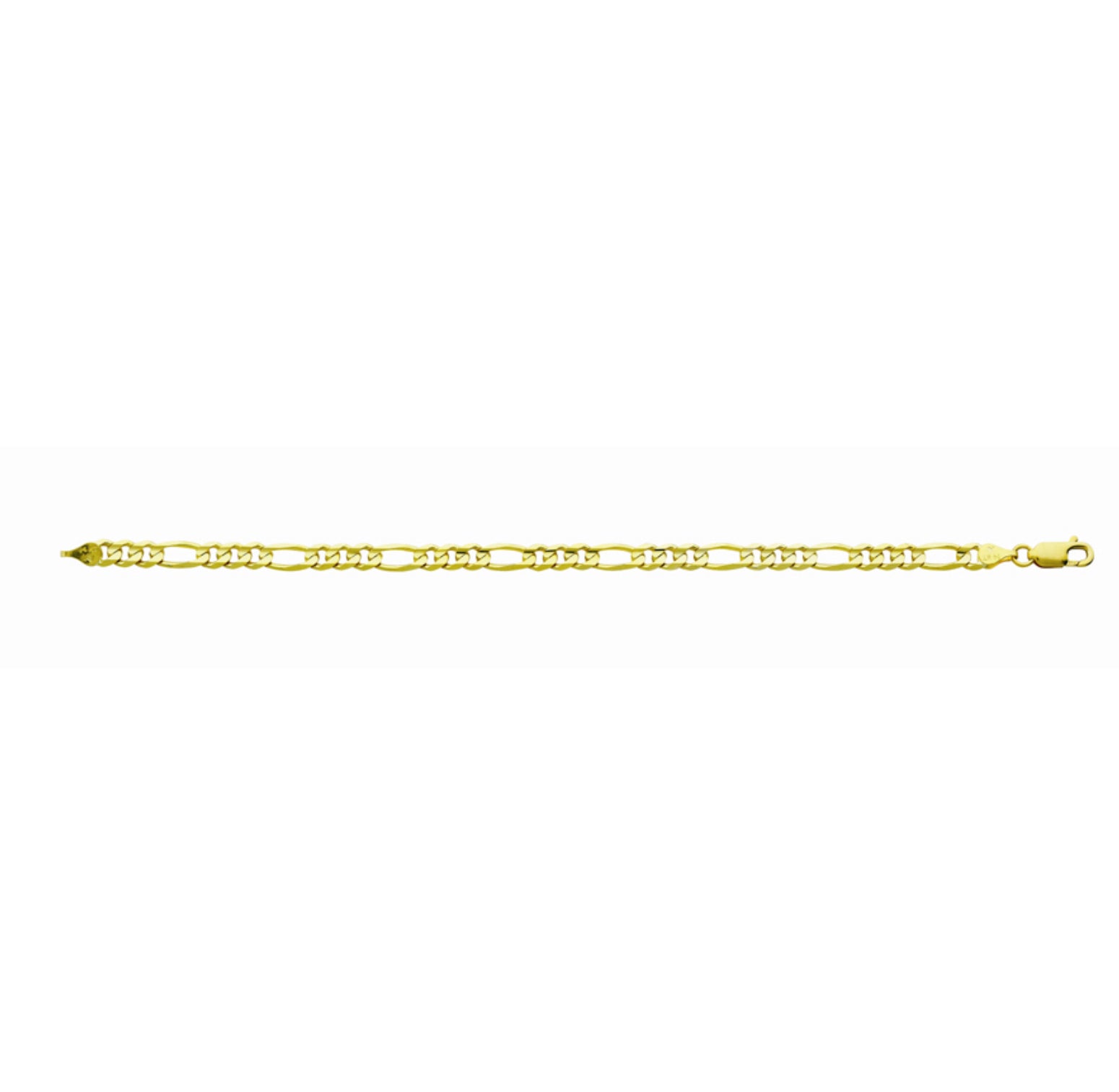 14K GOLD - FIGARO CHAIN 4.5MM.