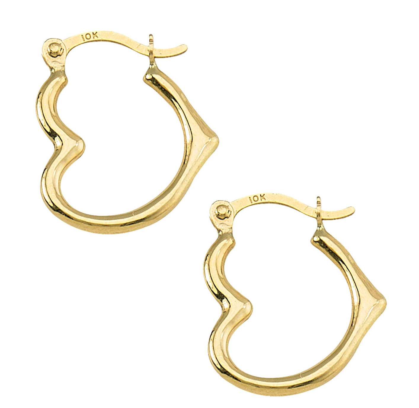 10K GOLD - BABY HEART HOOPS