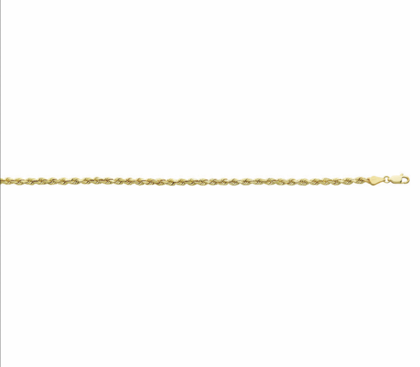 14K GOLD - ROPE CHAIN 3.5MM .