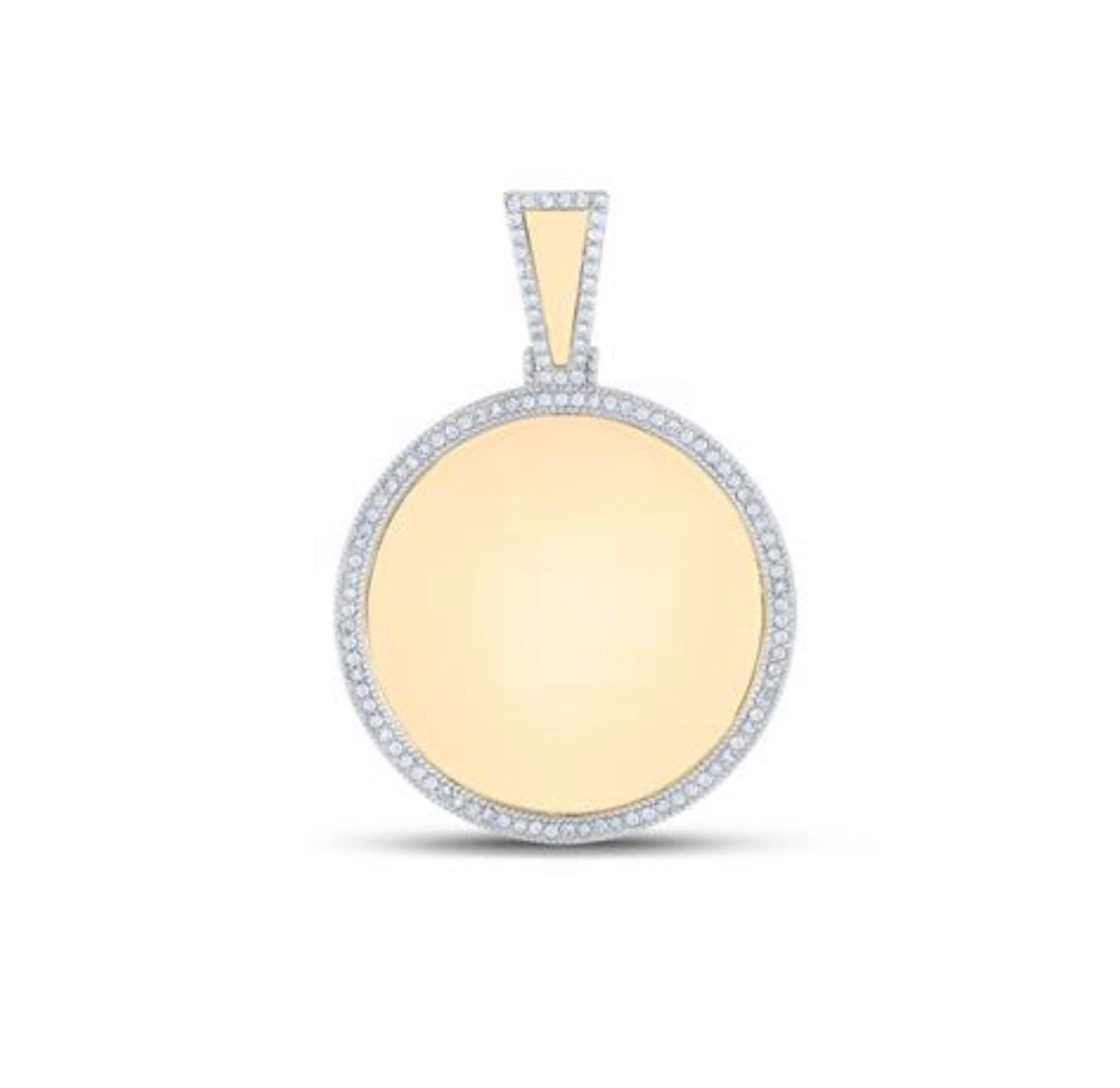 Diamond Round Memory Picture Pendant